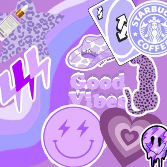 Cute Preppy Purple Wallpaper In