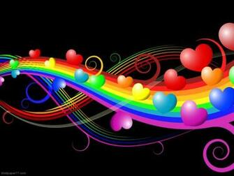 Hearts Colorful Vector Pixels Wallpaper