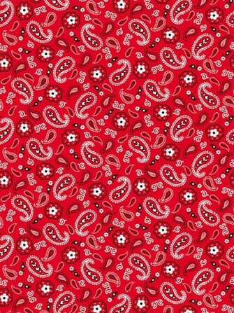 Red Bandana Wallpaper Cuddle Fleece By