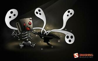 Skeleton And A Ghost Wallpaper Image