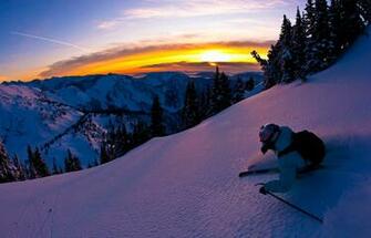 Best Pictures Winter Orange Sports Extreme Skiing Wallpaper