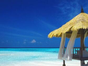 Beach Shore Maldives Huts Caribbean Wallpaper