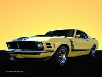 Yellow Cars Muscle Car Boss Mustang Wallpaper Pictures