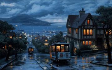 Cityscape Painting Wallpaper Id45732