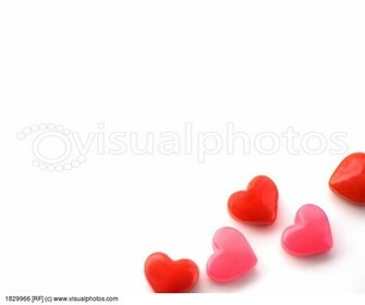 Heart Shaped Candies On White Background Stock Photos Royalty