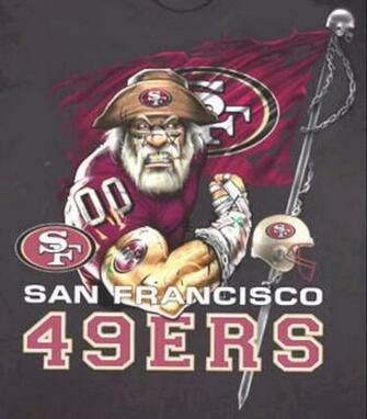 49ers Mascot With Flag Wallpaper Desktop