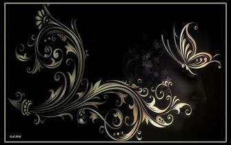 Butterfly Floral Abstract Wallpaper