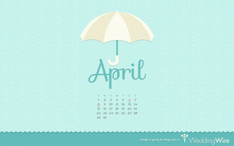 Fun Bies April Calendar Wallpaper Weddingwire The