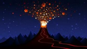 Christmas Volcano Wallpaper
