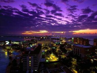 Cancun At Twilight Mexico Wallpaper HD