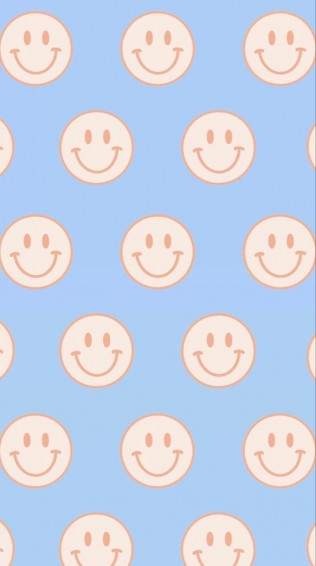Cute Simple Smiley Face iPhone Background Preppy Wallpaper