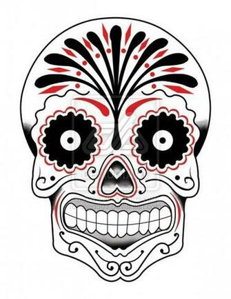 Mexican Art Skull iPad Wallpaper Background