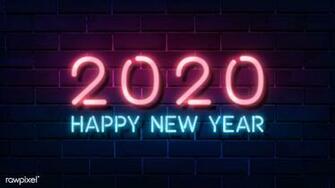 Premium Vector Of Neon Pink Happy New Year Wallpaper