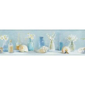 Fashions Sand Dollar Cahoon Sea Glass Border Wallpaper Walmart