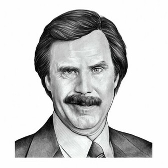 Im Ron Burgundy By Aaronkingillustrator