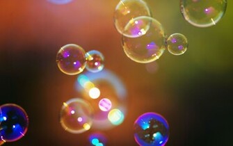 Colorful Bubbles Screensaver Through Colored