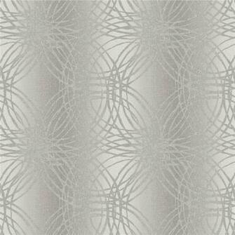 Grey Boa Leon Glitter Stripe Circles Ideco Wallpaper