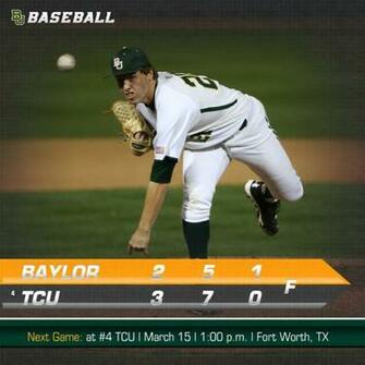 Baseball Loses Decision At No Tcu Baylor Bears Official