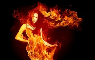 Black And Red Fire HD Wallpaper