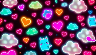 Aesthetic Cute Neon Wallpaper