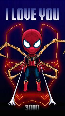 I Love You Iron Spider iPhone Wallpaper In