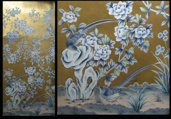 Chinese Wallpaper Chinoiserie Silk Hand