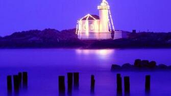 Christmas Lighthouse Wallpaper