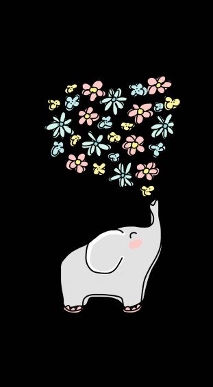 Elephant Art iPhone Wallpaper