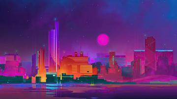 Purple City 4k R Wallpaper