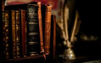 Background Shelves Wallpaper Books Desktop