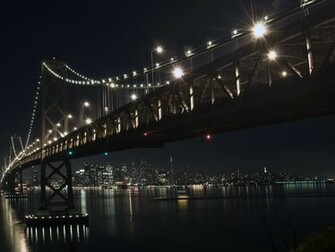 Bay Bridge At Night Wallpaper iPhone