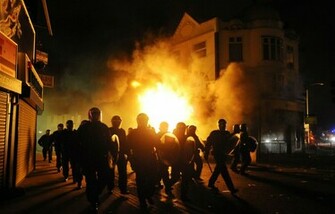 Anarchy Riot Police Crowd Dark Revolution Fire Y Wallpaper Background