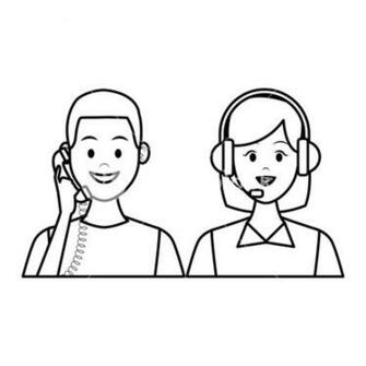 Costumer Support Services Man With Telephone Assistant