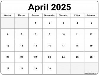 April Calendar Wallpaper