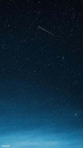 Shooting Star In The Dark Blue Sky Over Greenland Premium Image