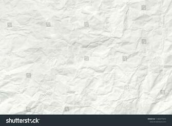 Crumpled White Paper Sheet Texture Wrinkled Background