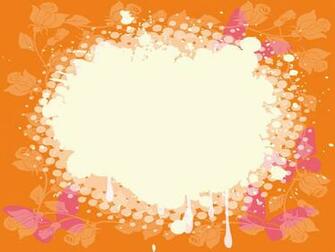 Pink And Orange Butterfly Frames Background Beige