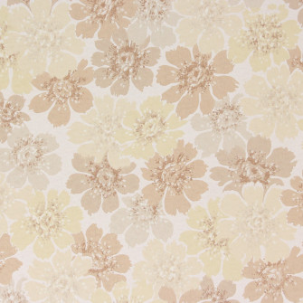 1960s Vintage Wallpaper Brown Beige Flowers Rosie S