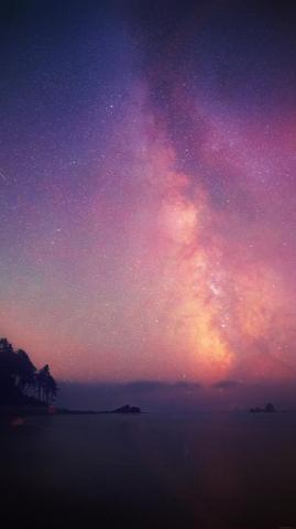 Night Sky Star Falling Aurora Nature iPhone6 Plus