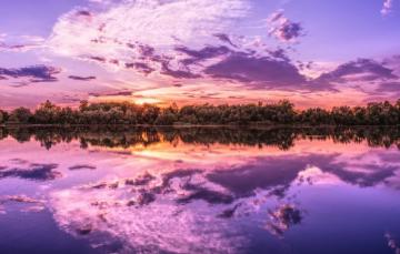 Wallpaper Sunset The Sun Sky Water Nature Clouds