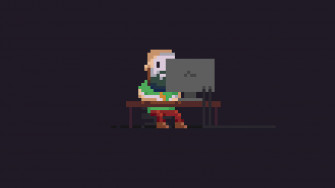 Linux Programmer Pixel Art 4k Laptop Full HD 1080p Wallpaper Image