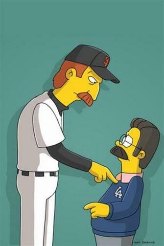 San Francisco Giants X Ned Flanders Sports iPhone Wallpaper