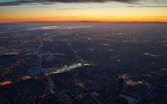 Silicon Valley San Francisco Aerial Technology Sunset