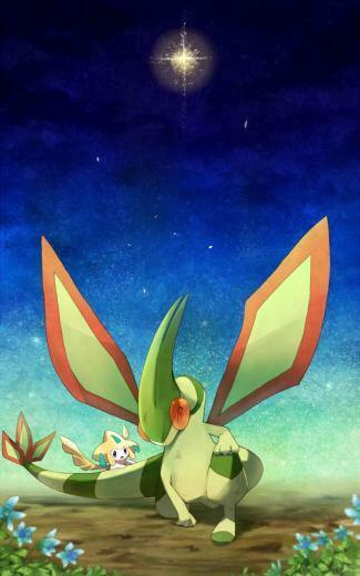 Flygon And Jirachi Teh Pokemanz Pok Mon Gold Pokemon