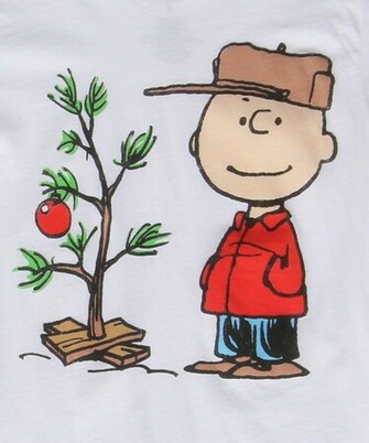 Womens Charlie Brown Christmas Tree T Shirt Logo