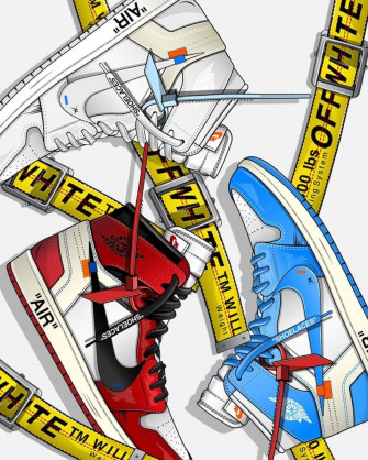 Cartoon Nike Shoes Wallpaper On