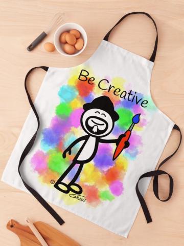 Gg Artist Stick Figure Be Creative Paint Splotch Background