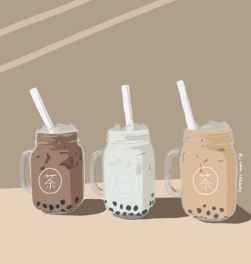 Boba Life Beige Tea Wallpaper Cute Patterns Kawaii