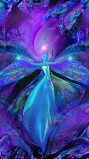 Colorful Glowing Angel iPhone Wallpaper Color Glitter Sparkle Glo