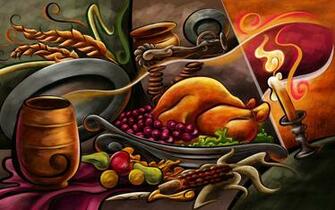 Thanksgiving Illustration Design Wallpaper